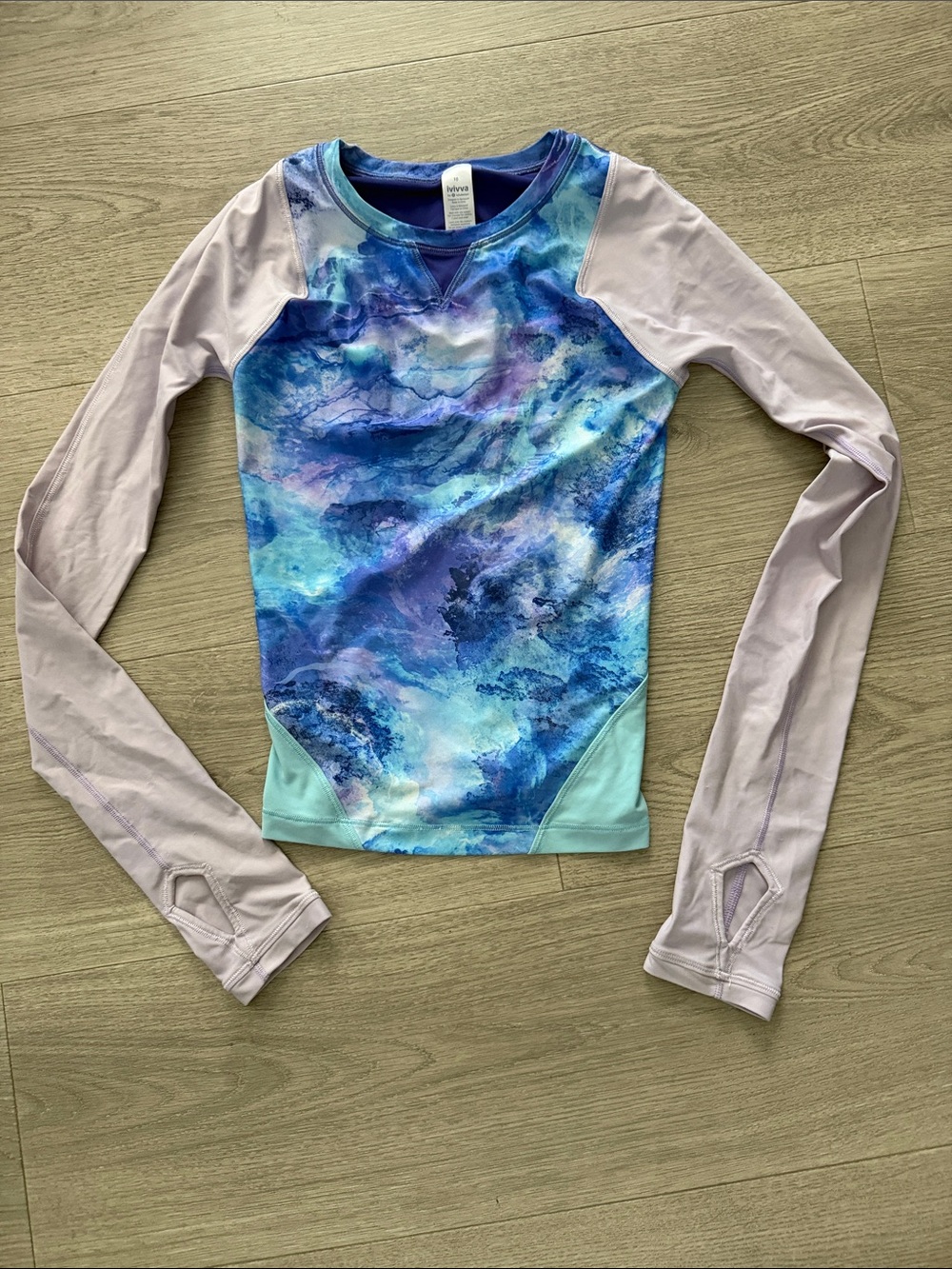 Ivivva “Water You Up To” Long-Sleeve Swim Top
